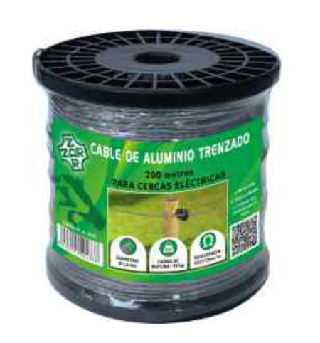 Cable de Aluminio Trenzado 1,8mm Rollo 200m para Cercas Eléctricas